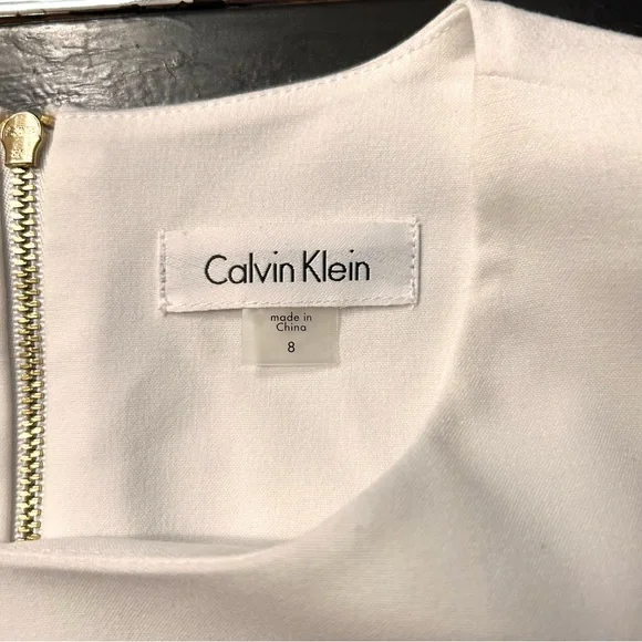 Calvin Klein Sleeveless A-Line Dress Color Block Size 8 - Picture 7 of 8